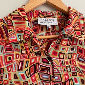 Psychedelic patterned button up
